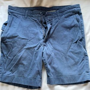Navy shorts, 32 W, 8” Inseam